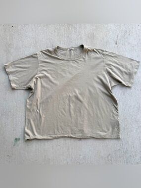 Buck Mason Cotton Slub T Shirt Men Size 2XL Beige Made In USA